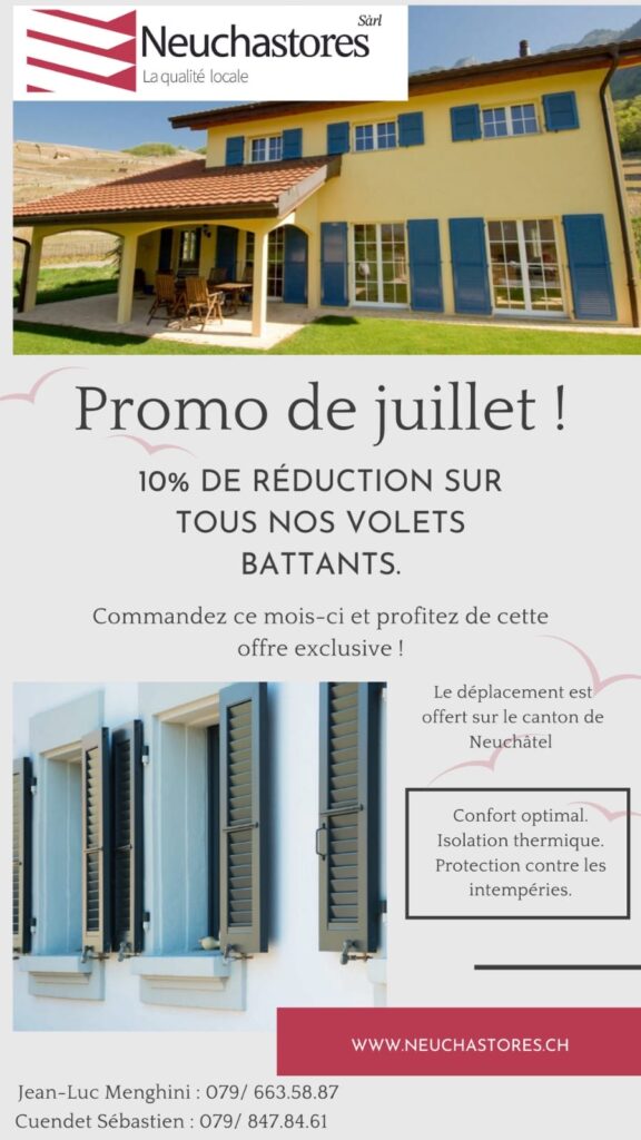 Promo Neuchastores juillet 24 Neuchâtel